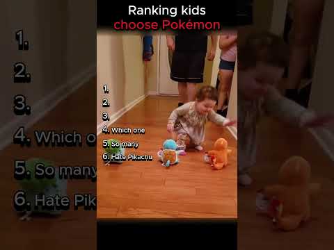 Ranking kids choose Pokรฉmon #shorts #funny