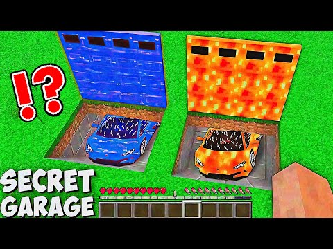 I found LAVA vs WATER GARAGE WITH SUPER CAR UNDERGROUND in Minecraft ! NEW SUPER CAR ! CAR UPGRADE !