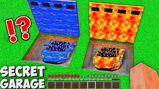 I found LAVA vs WATER GARAGE WITH SUPER CAR UNDERGROUND in Minecraft ! NEW SUPER CAR ! CAR UPGRADE !