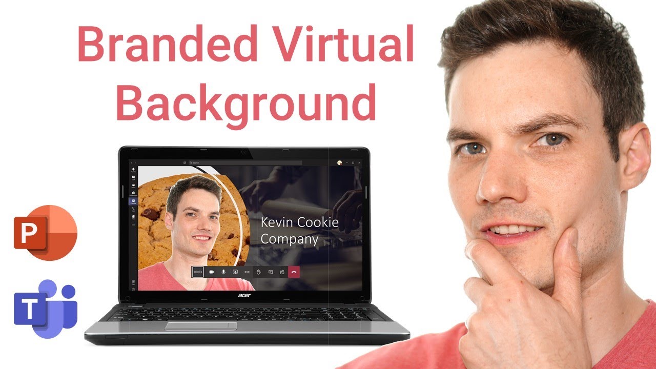 How to make branded virtual background for Microsoft Teams using PowerPoint - Kevin Stratvert