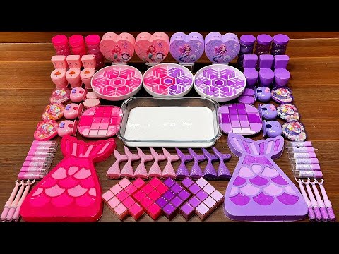 Mixing Slime With Mermaid Toys | Pink vs Purple Showdown! #51
