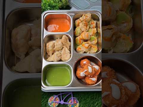 😱momos lunch box #spicy🌶momos #lunch box #school❌️❌️tifin box #shorts @cookingwithfun45