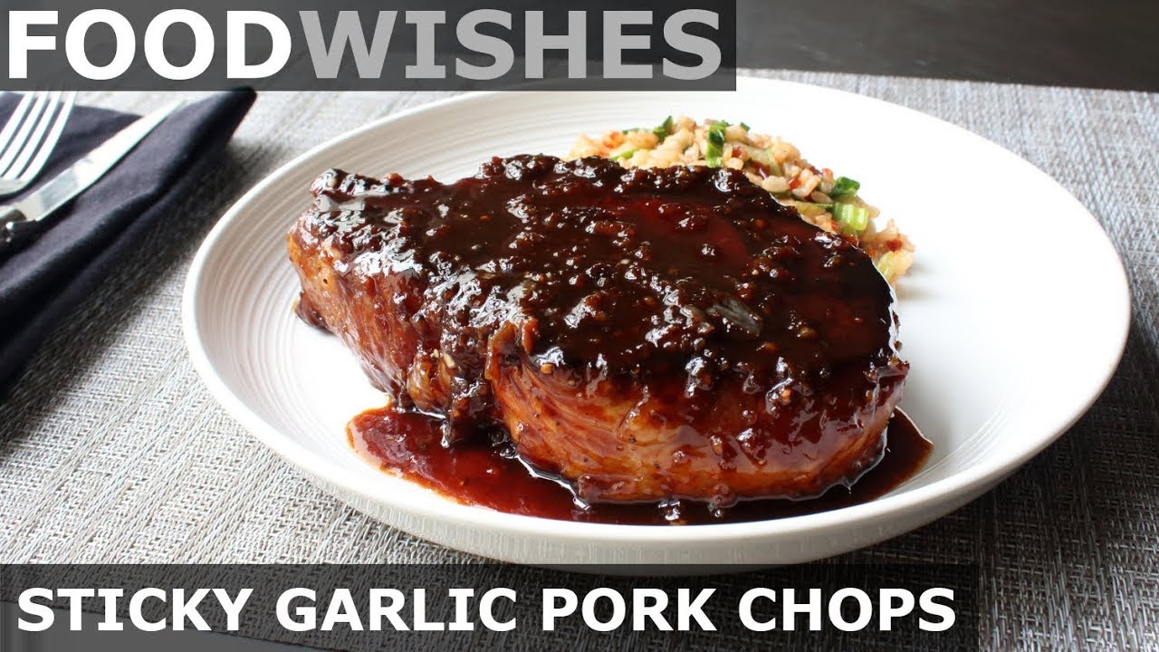 Sticky Garlic Pork Chops - Garlic Pork Chop Recipe