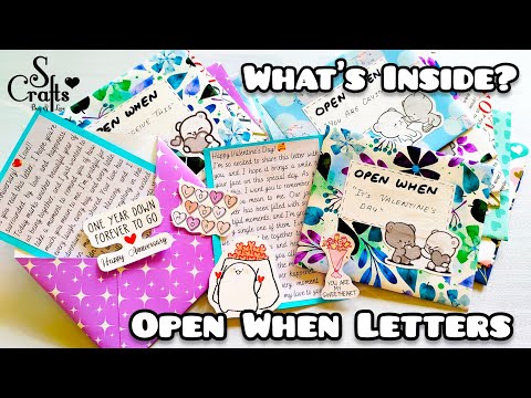 What's Inside Open When Letters ( 20 ) Handmade | Long distance gift ideas | S Crafts