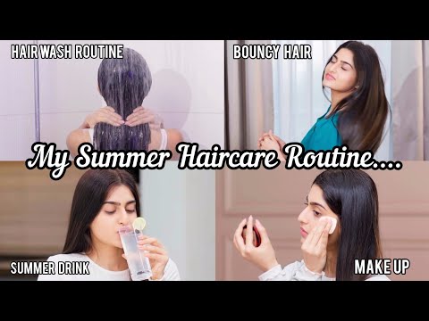 My Summer Haircare Routine | No more Oily scalp & Dry hair 😍✨️