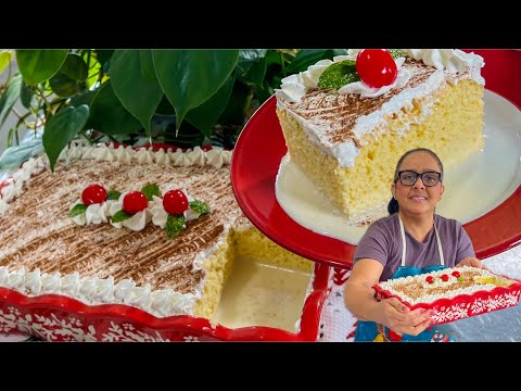 POSTRE TRES LECHES VERSION FÁCIL Y DELICIOSA PARA ESTAS NAVIDADES