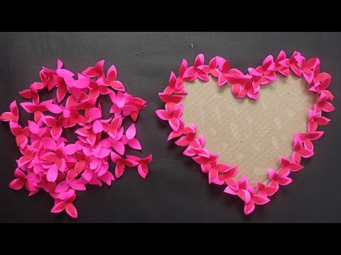 DIY Heart Wall Hanging Idea/Paper Flower Wall Decor/Wallmate/Paper Craft For Home Decoration ||