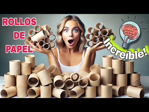 NADIE CREE COMO LO HICE? 😱 Reutiliza ROLLOS DE PAPEL HIGIÉNICO y Crea 2 ÚTILES IDEAS para el Hogar