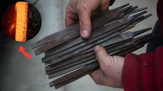 Forjando AÇO DAMASCO com LIMAS... Damasco feito com limas velhas | Knife Making