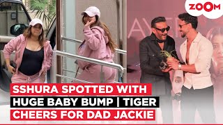 Sshura Khan FLAUNTS her huge baby bump | Tiger Shroff turns CHEERLEADER for dad Jackie Shroff