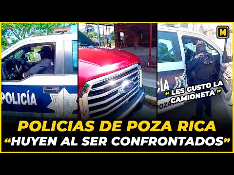 Policías ENCALZONADOS querían llevarse camioneta, pero salen huyendo