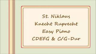 St Nikolaus Knecht Ruprecht von Booß - Easy Piano Piece in Modern Art CDEFG + 🔵🔴 Noten Link unter V