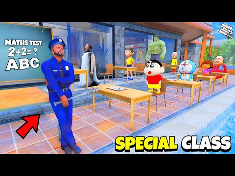 Franklin Become a Professor | He Takes SPECIAL CLASSES For Shinchan And His Friends In GTA 5