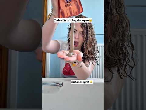 Clay shampoo? 😳 I’m definitely not throwing away my regular shampoo.. 😂 #curlyhair