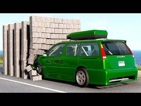 Cars vs Brick Wall – BeamNG.drive