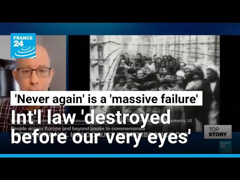 YouTube video thumbnail: 'We Live in a World of Genocide: 120 Million Forcibly Displaced, Triple the Number After WWII'