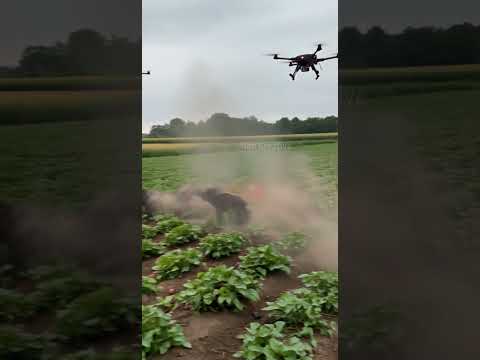 Drones will eliminate wild boars that destroy crops #villagelife #smartfarming #farming101
