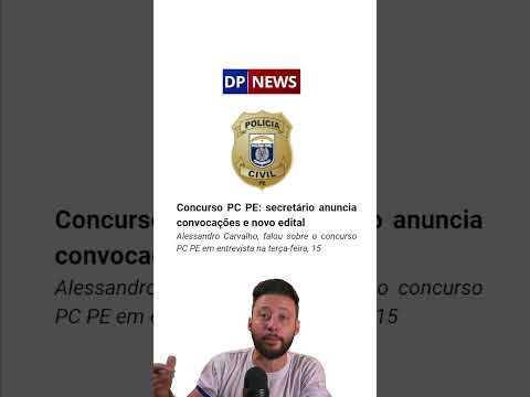 ⚠️PC-PE: está chegando novo concurso!!!