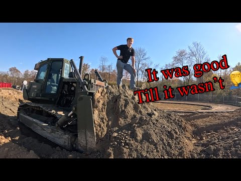 Abandoned Ex Military John Deere 850J dozer pushes dirt for the first time ever?