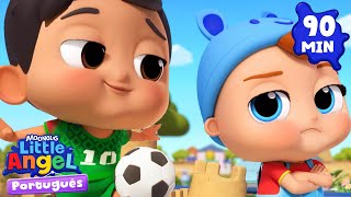 Competindo contra meu amigo Manny ⚽ Little Angel Brasil | Músicas Infantis em Português