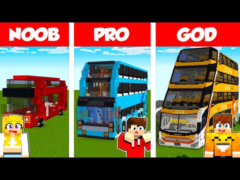 AUTOBUS NOOB vs PRO vs GOD w Minecraft!