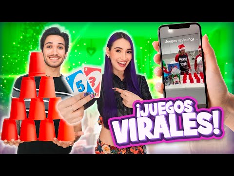 JUGANDO LOS JUEGOS NAVIDEÑOS MÁS VIRALES *QUIEN GANARÁ* 🎄😱