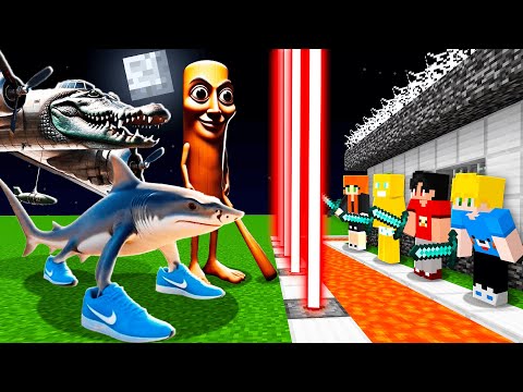 Construindo uma CASA SEGURA contra os Brainrots no Minecraft!