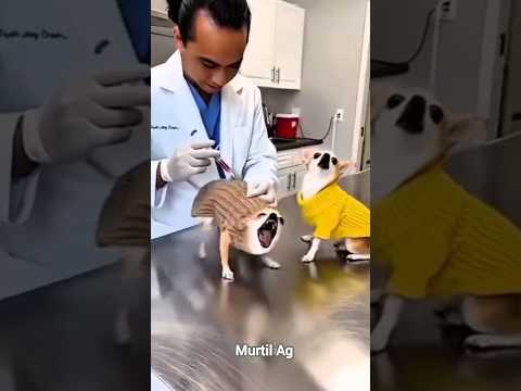 The Most Dramatic Patient Ever! 💉🐕 #funny #animals #viral