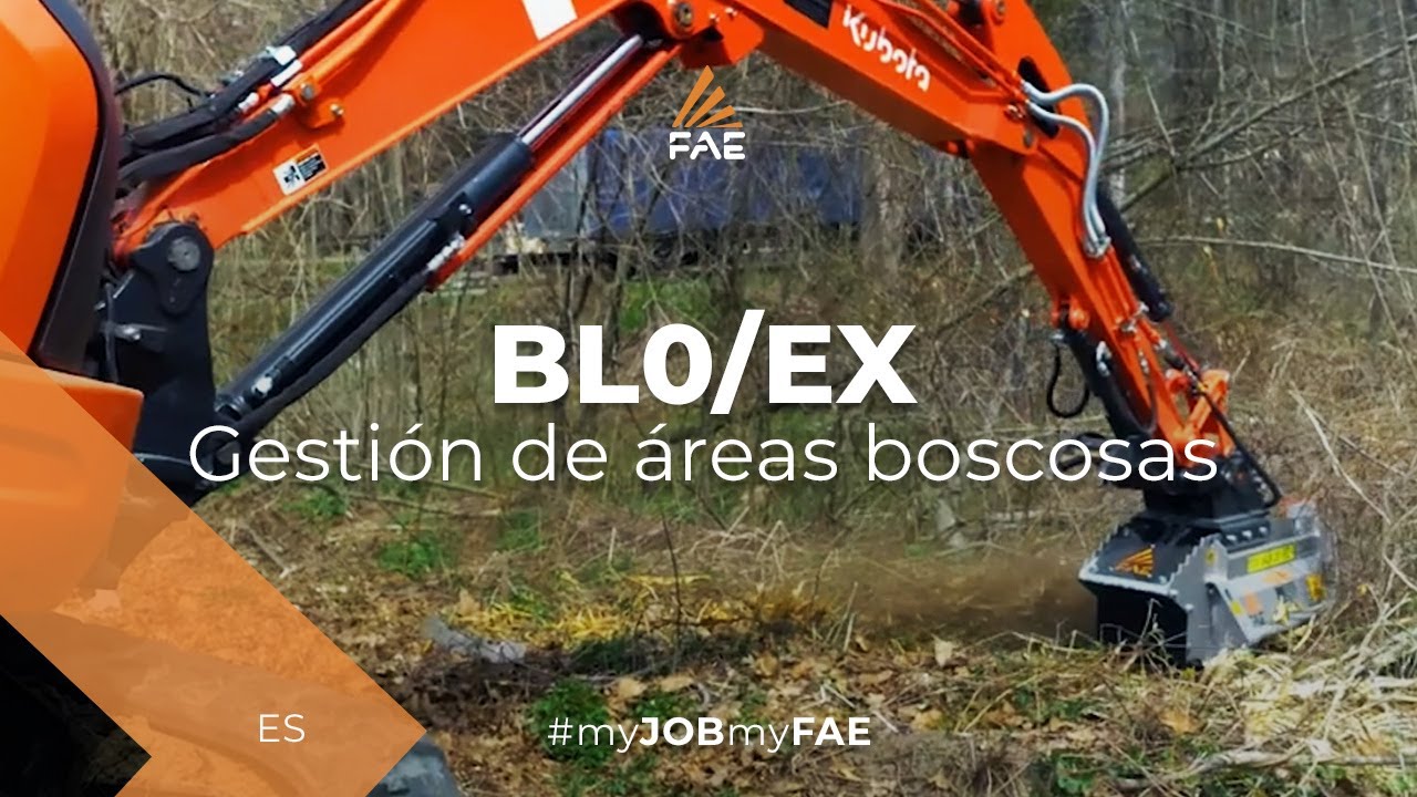 Video - FAE BL0/EX - La trituradora forestal FAE BL0/EX con una excavadora Kubota