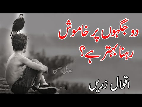 2 Jagoun Par Khamosh Rehna Behter Hai | New Motivational Urdu Quotation | Sad Urdu Quotes
