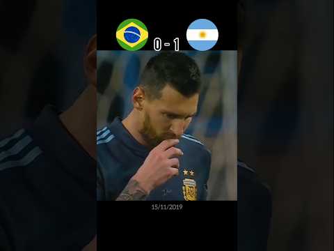 Brazilian fans will never forget Messi's performance in this match.#shorts #brasil #argentina #messi