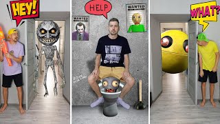 Siren Head, SCP monsters, Granny, Evil Pacman, Majora’s Mask Moon in real life