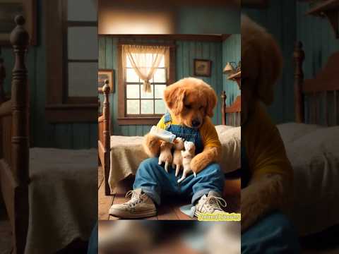 🐶A poor dog who lost its mother rescued three newborn kittens.🔥#cute #funny #dog #sad #memes #comedy