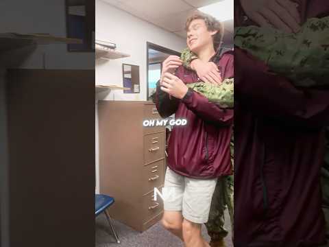This Soldier Surprised His Little Brother At Class…🥹❤️