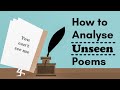 Analyzing Unseen Poetry Techniques