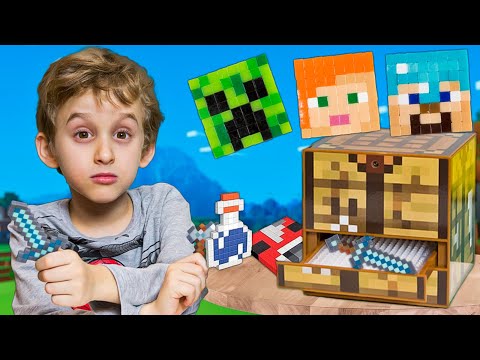 CRAFTING TABLE do MINECRAFT da Vida Real - Vídeo Infantil Para Crianças