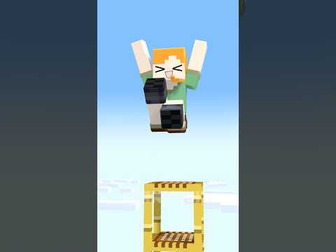 着地対決アレックスVSエフェ #マイクラ   #着地テクニック  #マイクラアニメ