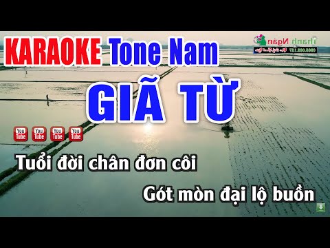 Giã Từ Karaoke 2025 Tone Nam | Nhạc Sống Thanh Ngân