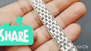 Man's bracelet l silver bracelet making video ll making silver bracelet l making silver chain