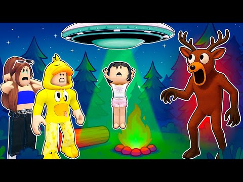 PASAMOS 99 NOCHES EN EL BOSQUE ROBLOX Y NOS INVADEN LOS ALIENS...