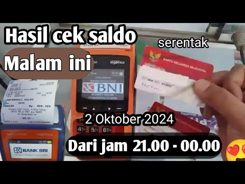 PKH hari ini, Cek saldo PKH & BPNT september - oktober 2024  malam ini 2 oktober  2024