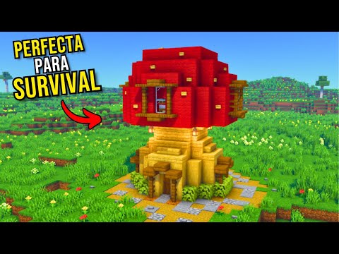 ¡Haz esta INCREIBLE casa champiñón en MINECRAFT en minutos!