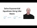 Understanding Exponential Equations