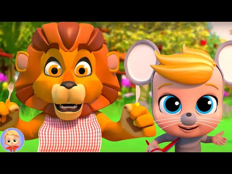 Lion and The Mouse Story - Fun Animals Cartoon + More Nursery Rhymes for Kids