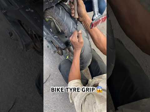 Extra bike tyre grip for your old tyre ๐ฅ๐๐ป๐ฑ #bike #yokohama #mrftyre #biketyregrip #biketyre