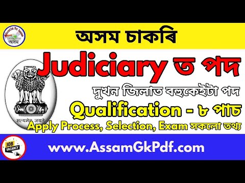 অসম চৰকাৰৰ চাকৰি ২০২৫, Grade-4 & Process Server Recruitment in District Session Judge Office