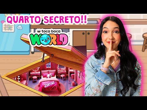 CONSTRUI um QUARTO SECRETO da BARBIE no TOCA LIFE WORLD | Família Luluca