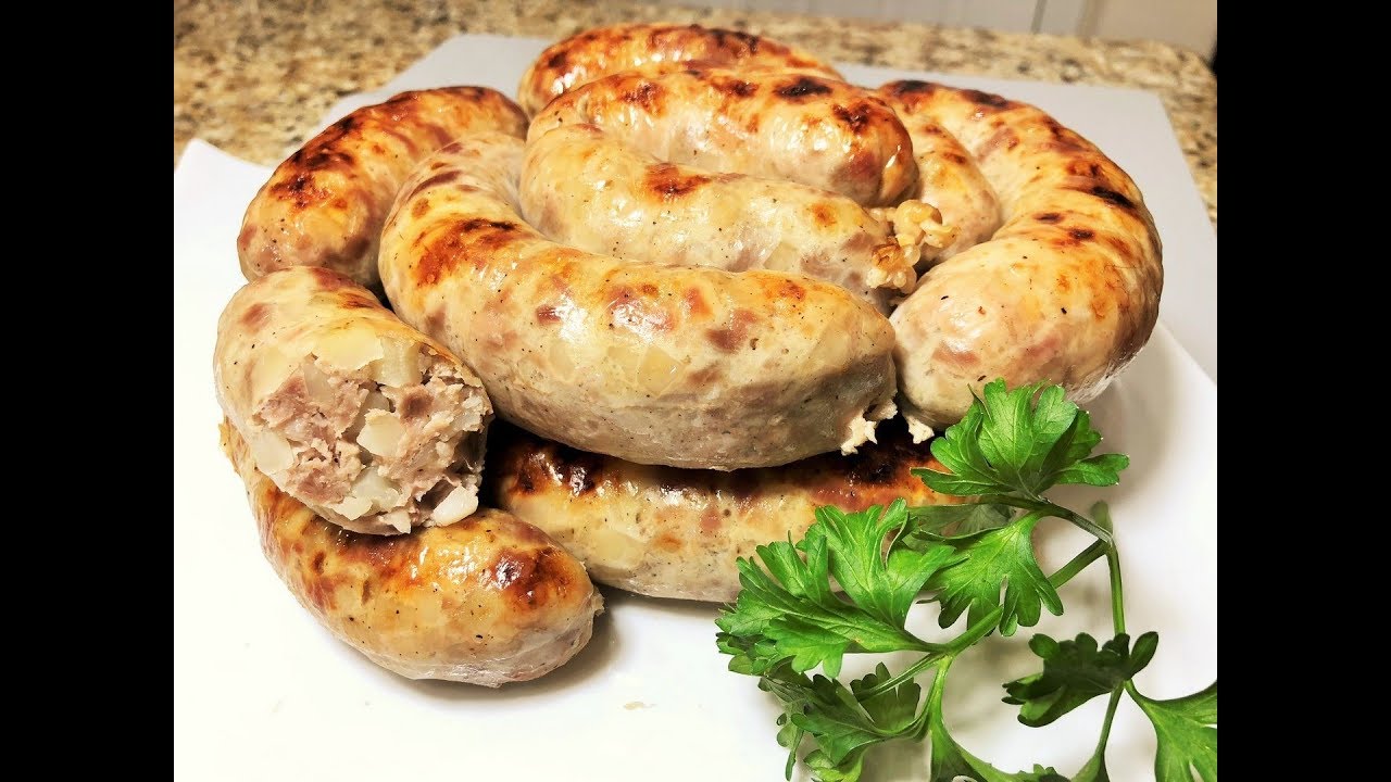 Картофельная Домашняя Колбаса с мясом в духовке