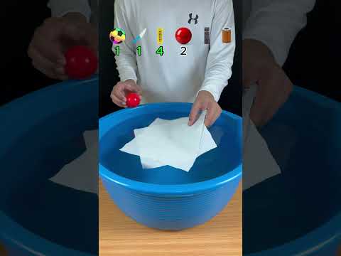 TRY TO GUESS HOW MANY TISSUE PAPER IT TOOKS! #satisfying #asmrvideo #water #experiment