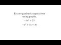 Factoring Quadratic Expressions and Zeros
